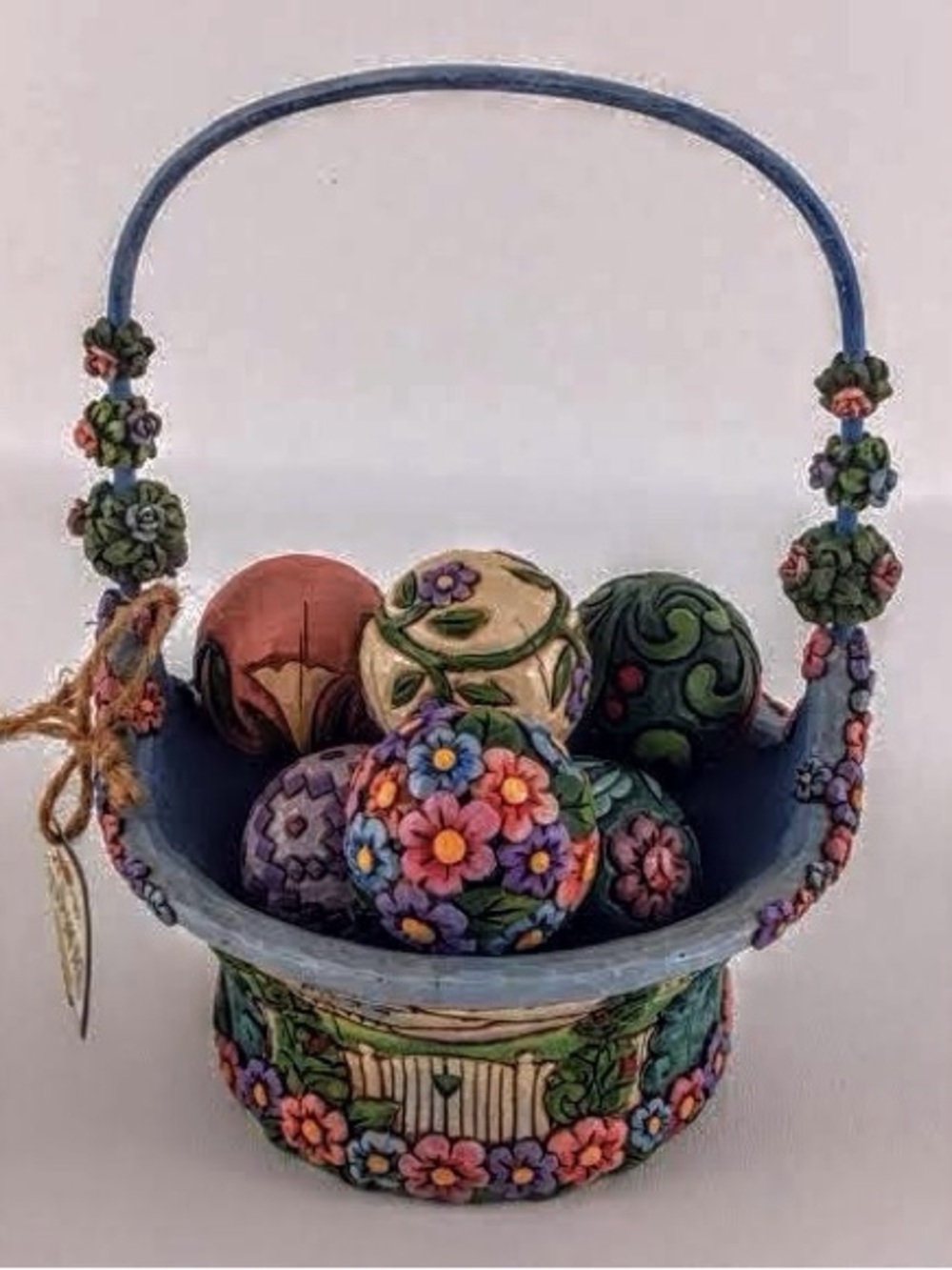 Jim Shore Blossoms Of Spring Basket Figurine